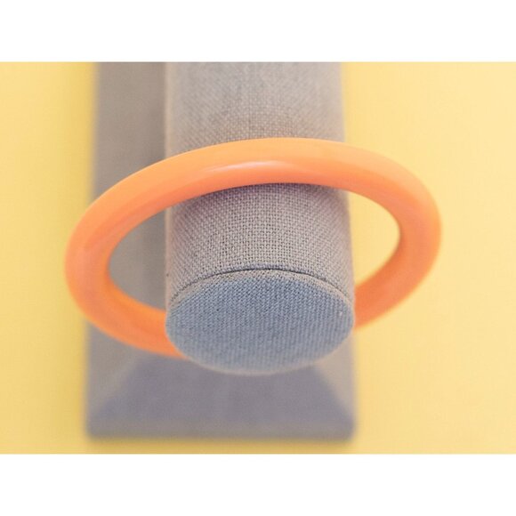 Vintage Orange Plastic Bangle Bracelet 8.10 Inches by Avon i20 - Picture 2 of 3